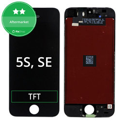 Apple iPhone 5S, SE - LCD Kijelző + Érintőüveg + Keret (Black) TFT