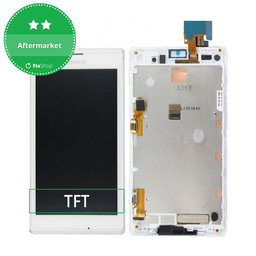 Sony Xperia L C2105 - LCD Kijelző + Érintőüveg + Keret (White) - 78P5320002N Genuine Service Pack