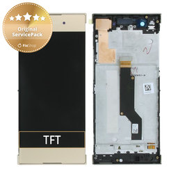 Sony Xperia XA1 G3121 - LCD Kijelző + Érintőüveg + Keret (Gold) - 78PA9100040, 78PA9100120, 78PA9100080 Genuine Service Pack