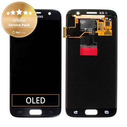 Samsung Galaxy S7 G930F - LCD Kijelző + Érintőüveg (Black) - GH97-18523A, GH97-18761A, GH97-18757A Genuine Service Pack