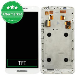 Motorola Moto X Play XT1562 - LCD Kijelző + Érintőüveg + Keret (White) TFT