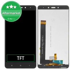 Xiaomi Redmi Note 4 (Mediatek) - LCD Kijelző + Érintőüveg (Black) TFT