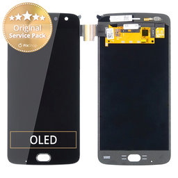 Motorola Moto Z2 Play XT1710-09 - LCD Kijelző + Érintőüveg (Black) - 01019386004W Genuine Service Pack