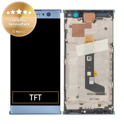 Sony Xperia XA2 H4113 - LCD Kijelző + Érintőüveg + Keret (Blue) - 78PC0600030 Genuine Service Pack