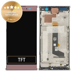 Sony Xperia XA2 H4113 - LCD Kijelző + Érintőüveg + Keret (Pink) - 78PC0600040 Genuine Service Pack