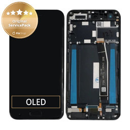 Asus Zenfone 4 ZE554KL - LCD Kijelző + Érintőüveg + Keret (Midnight Black) - 90AZ01K1-R21000 Genuine Service Pack