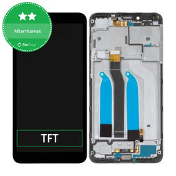 Xiaomi Redmi 6, Redmi 6A - LCD Kijelző + Érintőüveg + Keret (Black) TFT