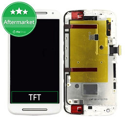 Motorola Moto G XT1068 - LCD Kijelző + Érintőüveg + Keret (White) TFT