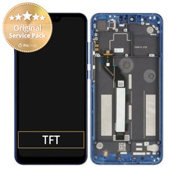 Xiaomi Mi 8 Lite - LCD Kijelző + Érintőüveg + Keret (Blue) - 561010010033 Genuine Service Pack