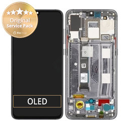 Xiaomi Mi 9 - LCD Kijelző + Érintőüveg + Keret (Piano Black) - 560610095033 Genuine Service Pack