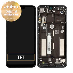 Xiaomi Mi 8 Lite - LCD Kijelző + Érintőüveg + Keret (Black) - 560110002033 Genuine Service Pack