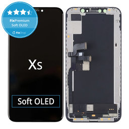 Apple iPhone XS - LCD Kijelző + Érintőüveg + Keret Soft OLED FixPremium