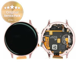 Samsung Galaxy Watch Active 2 44 mm - LCD Kijelző + Érintőüveg + Keret (Pink Gold) - GH82-21125B Genuine Service Pack