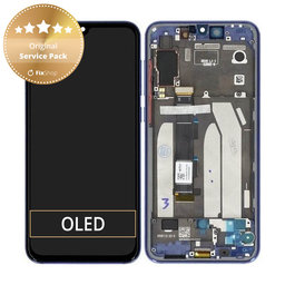 Xiaomi Mi 9 SE - LCD Kijelző + Érintőüveg + Keret (Ocean Blue) - 5610100210B6 Genuine Service Pack