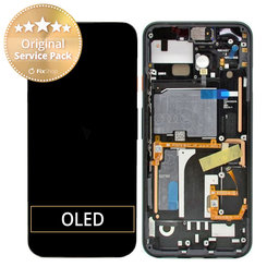 Google Pixel 4 - LCD Kijelző + Érintőüveg + Keret (Clearly White) - 20GF2WW0014 Genuine Service Pack