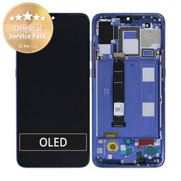 Xiaomi Mi 9 - LCD Kijelző + Érintőüveg + Keret (Ocean Blue) - 561010016033 Genuine Service Pack