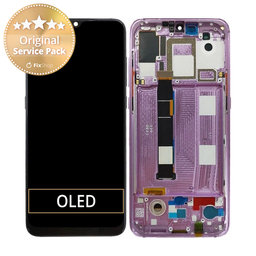 Xiaomi Mi 9 - LCD Kijelző + Érintőüveg + Keret (Lavender Violet) - 561210003033 Genuine Service Pack