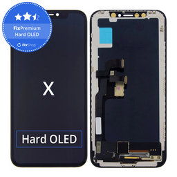 Apple iPhone X - LCD Kijelző + Érintőüveg + Keret Hard OLED FixPremium