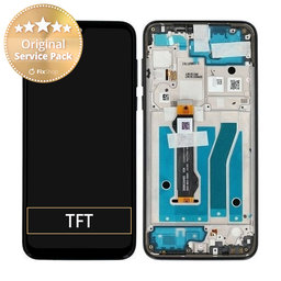 Motorola Moto G8 Plus - LCD Kijelző + Érintőüveg + Keret (Dark Blue) - 5D68C15528 Genuine Service Pack