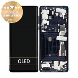 Motorola Edge - LCD Kijelző + Érintőüveg + Keret (Solar Black) - 5D68C16586, 5D68C16581, 5D68C17030 Genuine Service Pack