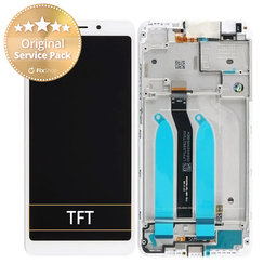 Xiaomi Redmi 6, Redmi 6A - LCD Kijelző + Érintőüveg + Keret (White) - 560410028033 Genuine Service Pack