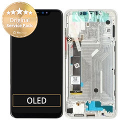 Xiaomi Mi 8 - LCD Kijelző + Érintőüveg + Keret (Silver) - 560310020033, 560310002033 Genuine Service Pack