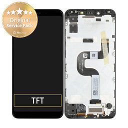 Xiaomi Mi A2 - LCD Kijelző + Érintőüveg + Keret (Black) - 5606100530B6 Genuine Service Pack