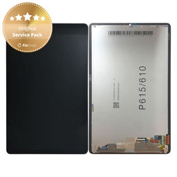 Samsung Galaxy Tab S6 Lite P610, P615 - LCD Kijelző + Érintőüveg (Oxford Gray) - GH82-22896A Genuine Service Pack