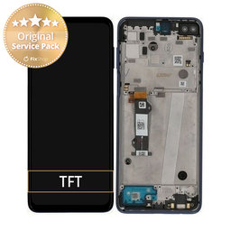 Motorola Moto G 5G Plus XT2075 - LCD Kijelző + Érintőüveg + Keret (Surfing Blue) - 5D68C16996 Genuine Service Pack