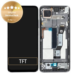 Xiaomi Mi 10T 5G, Mi 10T Pro 5G - LCD Kijelző + Érintőüveg + Keret (Cosmic Black) - 5600030J3S00 Genuine Service Pack