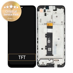 Motorola Moto G30 XT2129 - LCD Kijelző + Érintőüveg + Keret (Phantom Black) - 5D68C18187 Genuine Service Pack