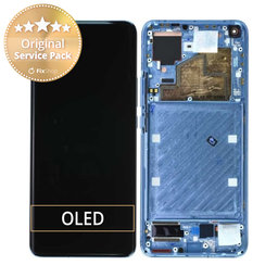 Xiaomi Mi 11 - LCD Kijelző + Érintőüveg + Keret (Horizon Blue) - 56000500K200 Genuine Service Pack