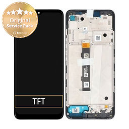 Motorola Moto G50 XT2137 - LCD Kijelző + Érintőüveg + Keret (Steel Grey) - 5D68C18403 Genuine Service Pack