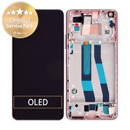 Xiaomi Mi 11 Lite 4G - LCD Kijelző + Érintőüveg + Keret (Peach Pink) - 5600050K9A00, 56000D0K9A00 Genuine Service Pack