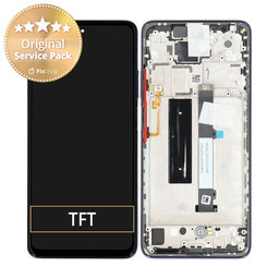 Xiaomi Mi 10T Lite 5G - LCD Kijelző + Érintőüveg + Keret (Atlantic Blue) - 5600030J1700, 5600090J1700 Genuine Service Pack