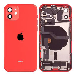 Apple iPhone 12 - Hátsó Ház Apró Alkatrészekkel (Red)