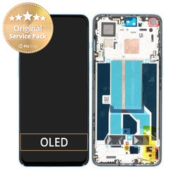 OnePlus Nord 2 5G - LCD Kijelző + Érintőüveg + Keret (Blue Haze) - 2011100359 Genuine Service Pack