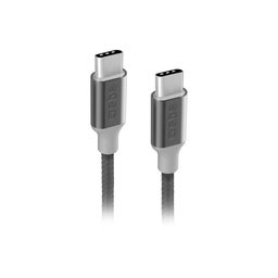 SBS - USB-C / USB-C PowerDelivery Kábel kijelzővel (1.5m), fekete