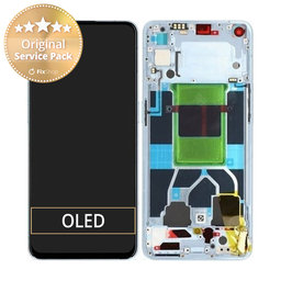 Oppo Reno 6 5G CPH2251 - LCD Kijelző + Érintőüveg + Keret (Arctic Blue) - 4907750 Genuine Service Pack