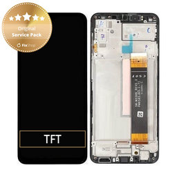 Samsung Galaxy M23 5G M236B - LCD Kijelző + Érintőüveg + Keret (Black) - GH82-28487A, GH82-28488A, GH82-28492A Genuine Service Pack