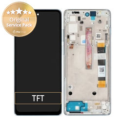 Motorola Moto G200 XT2175 - LCD Kijelző + Érintőüveg + Keret (Glacier Green) - 5D68C20182 Genuine Service Pack