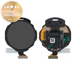 Samsung Galaxy Watch 4 Classic 46mm R895 - LCD Kijelző + Érintőüveg + Keret (Black) - GH96-14426A Genuine Service Pack