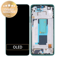 Xiaomi Redmi Note 11 Pro+ 5G 220333QAG - LCD Kijelző + Érintőüveg + Keret (Forest Green) - 560001K16U00 Genuine Service Pack