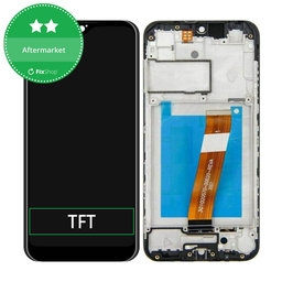 Samsung Galaxy A01 A015F - LCD Kijelző + Érintőüveg + Keret (Black) TFT