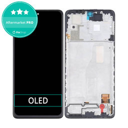 Xiaomi Redmi Note 10 Pro - LCD Kijelző + Érintőüveg + Keret (Black) OLED