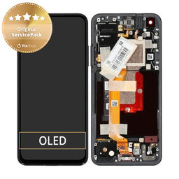 Asus Zenfone 9 AI2202 - LCD Kijelző + Érintőüveg + Keret (Midnight Black) - 90AI00C1-R20010 Genuine Service Pack