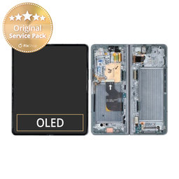 Samsung Galaxy Z Fold 4 F936B - LCD Kijelző + Érintőüveg + Keret (Graygreen) - GH82-29461B, GH82-29462B Genuine Service Pack