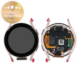 Samsung Galaxy Watch 5 40mm R900 - LCD Kijelző + Érintőüveg + Keret (Pink Gold) - GH82-30040D Genuine Service Pack