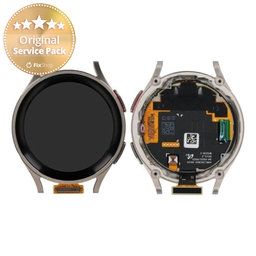 Samsung Galaxy Watch 5 Pro 45mm R925 - LCD Kijelző + Érintőüveg + Keret (Gray Titanium) - GH82-30045A Genuine Service Pack