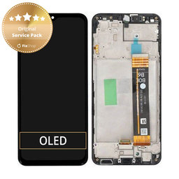 Samsung Galaxy A23 A236B - LCD Kijelző + Érintőüveg + Keret - GH82-29734A, GH82-29735A Genuine Service Pack